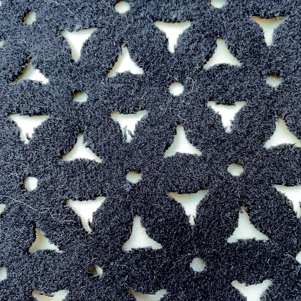 Milly Black Laser Cut Floral Skirt Size 10 Vintage Preppy Old Money - Picture 8 of 10